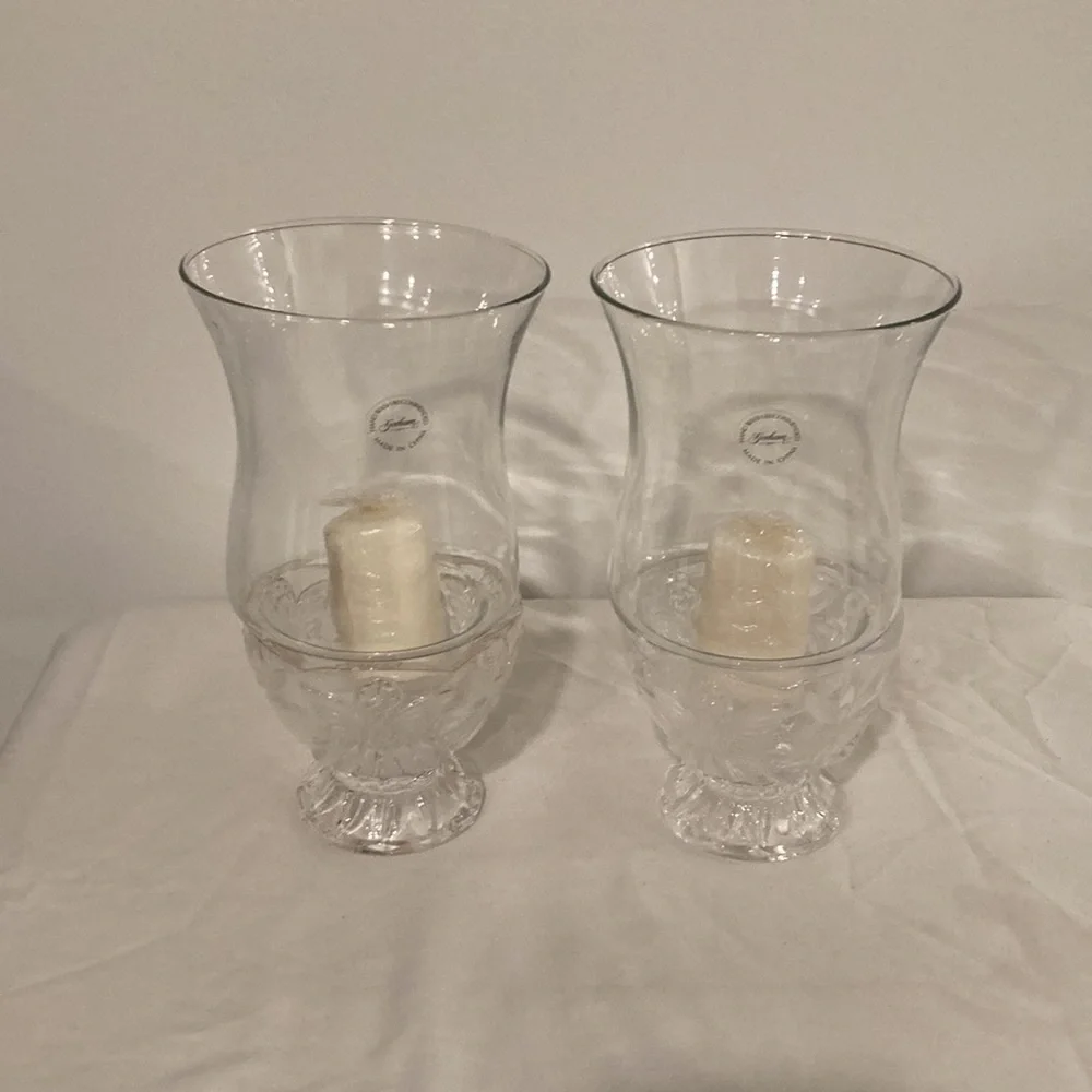 Gorham Angels Of Peace Hurricanes, Set Of 2 (Includes 2 Candels) - Picture 5 of 9